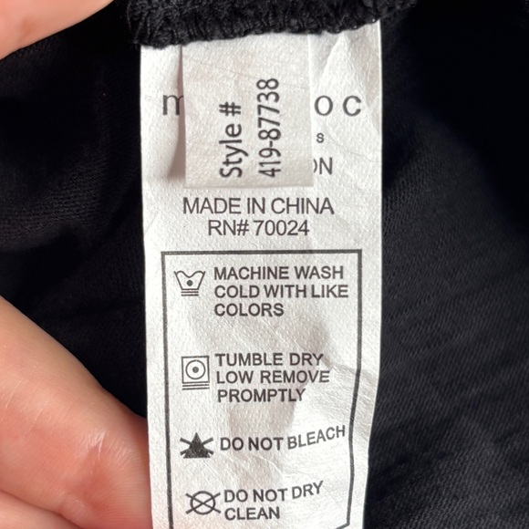 Mododoc Los Angeles | 100% Cotton Black Asymmetrical Hem Midi Dress | Size Large - Picture 5 of 7